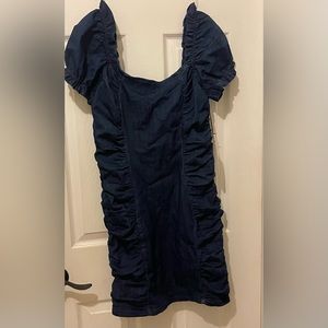 Brand New with tag off the shoulder jean dress